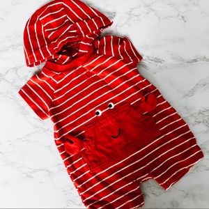 Carter’s Crab Hooded Romper